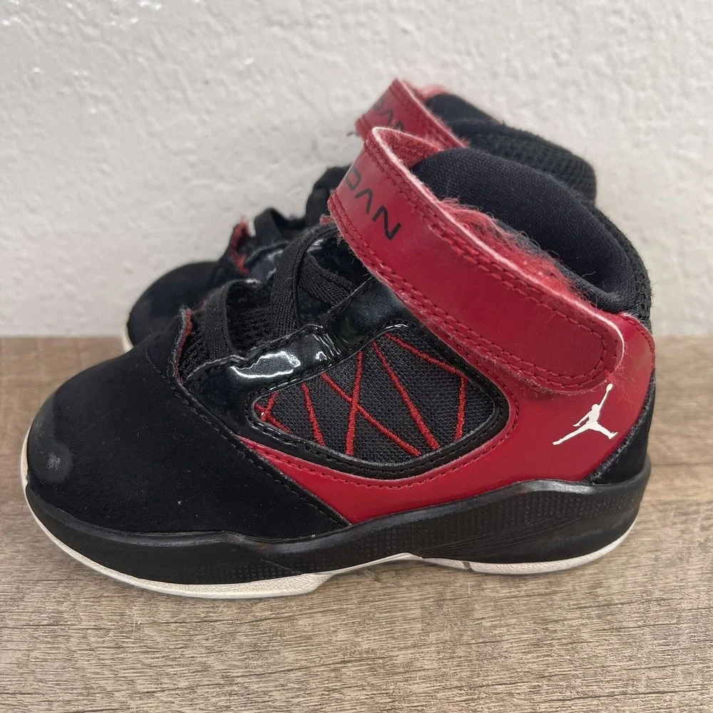 Jordan‎ Nike Air Shoes Toddler 6C Red Black Bred Flight the Power Sneakers